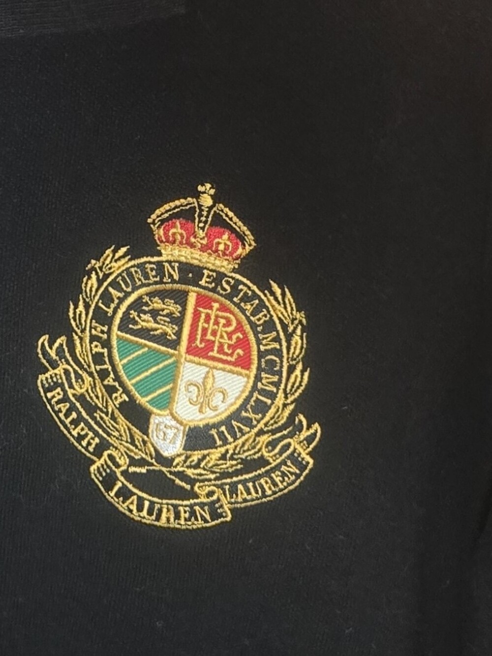 Ralph Lauren Womens Large XL Navy and Black Polo Shirts with Embroidered Crests - Picture 4 of 6